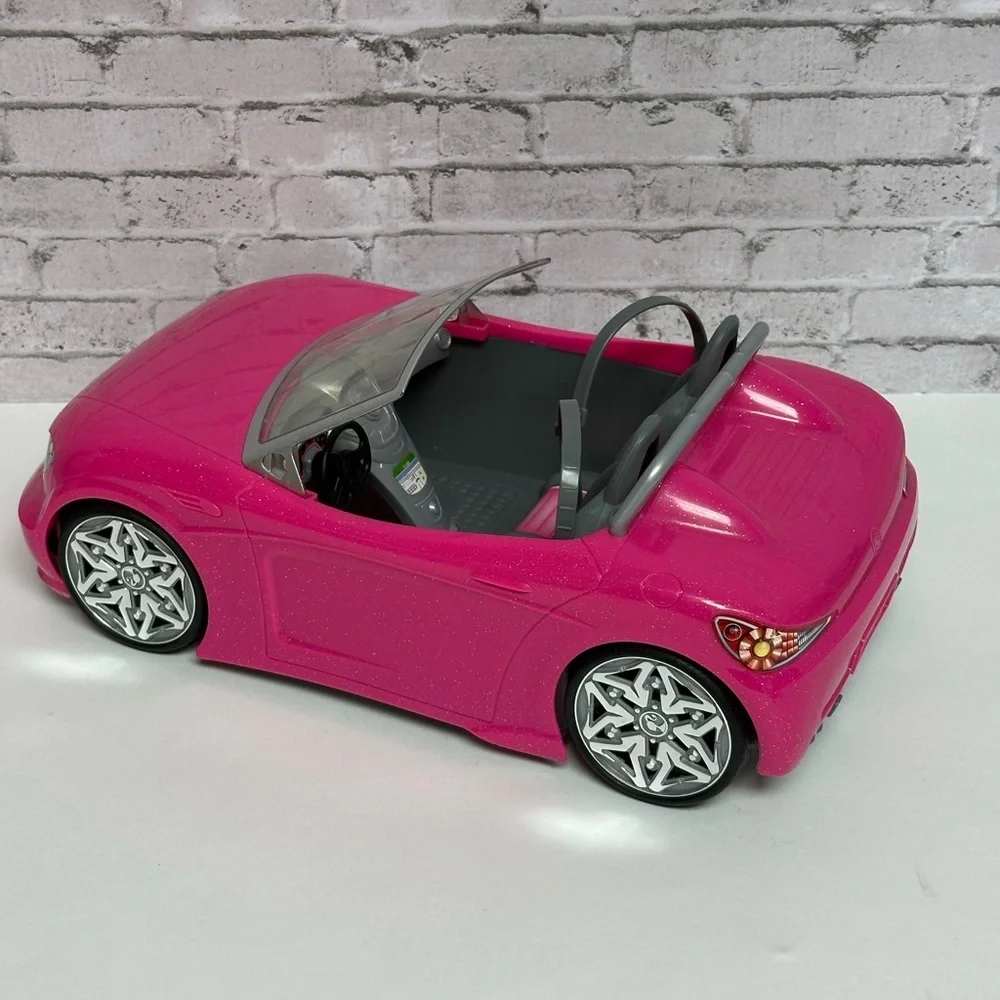 Barbie Hot Pink Convertible Cruiser 2013 BDF38 Glitter Glam Mattel Car